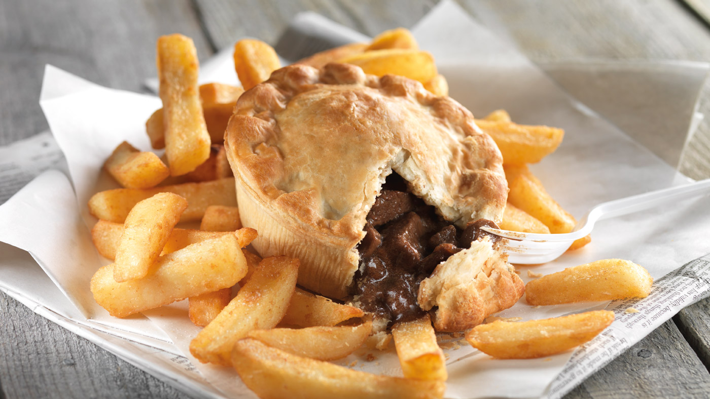 Seriously Tasty pie and chips