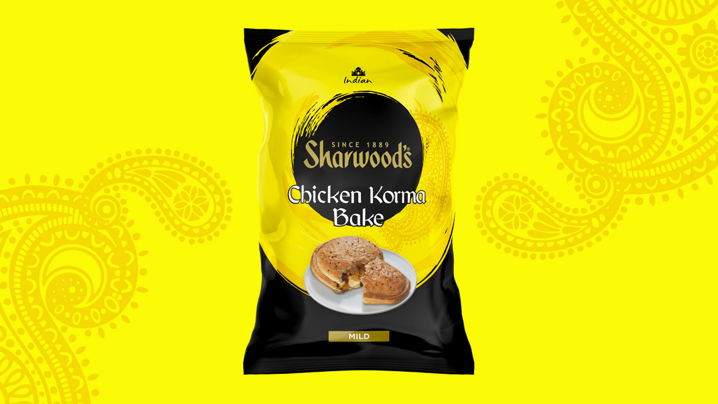 Sharwoods Chicken Korma slice packaging