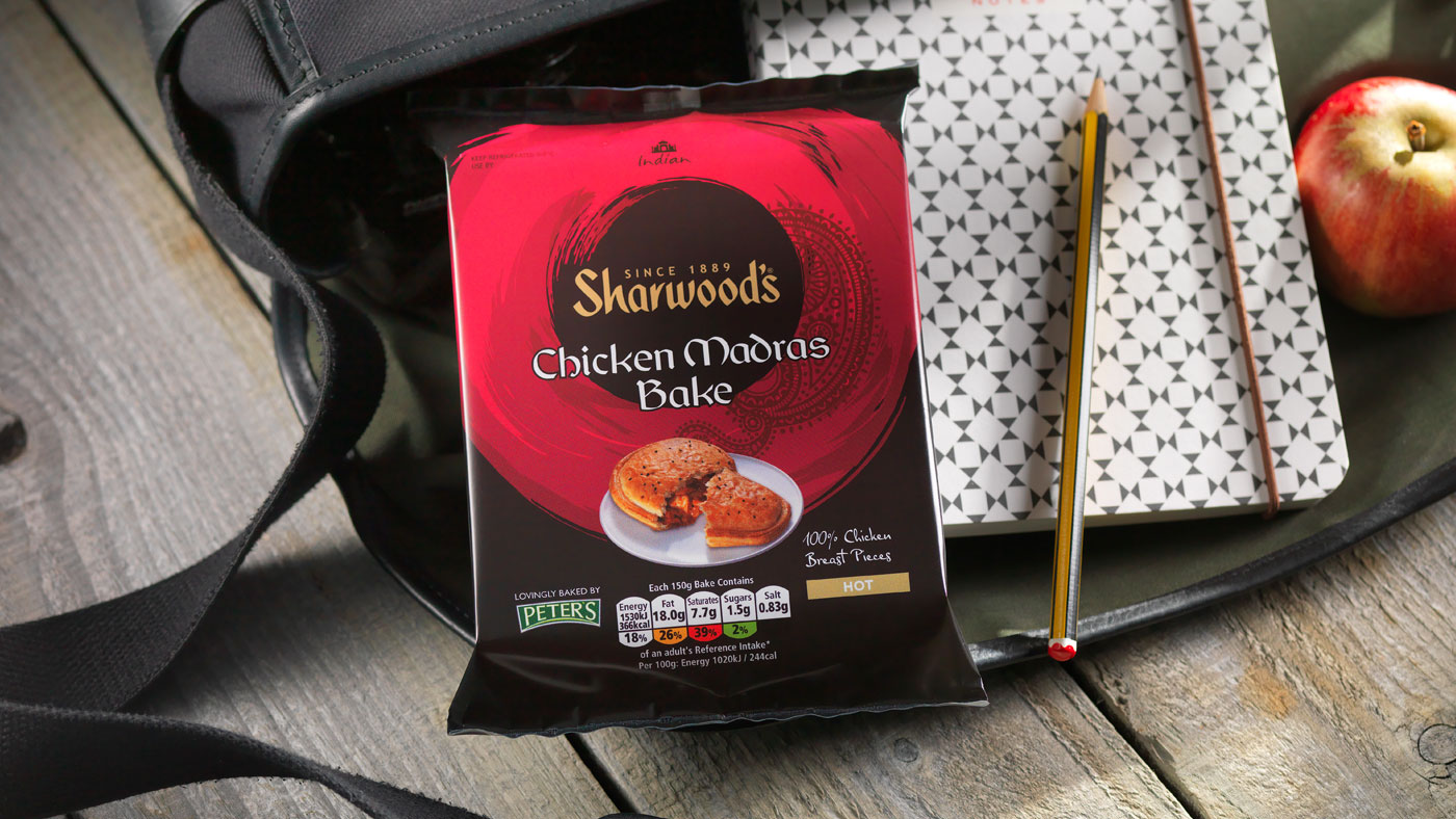 Sharwoods Chicken Madras slice packaging