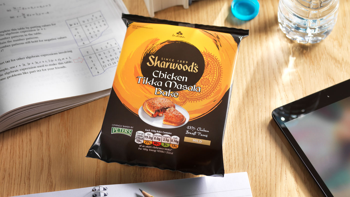 Sharwoods Chicken Tikka Masala slice packaging