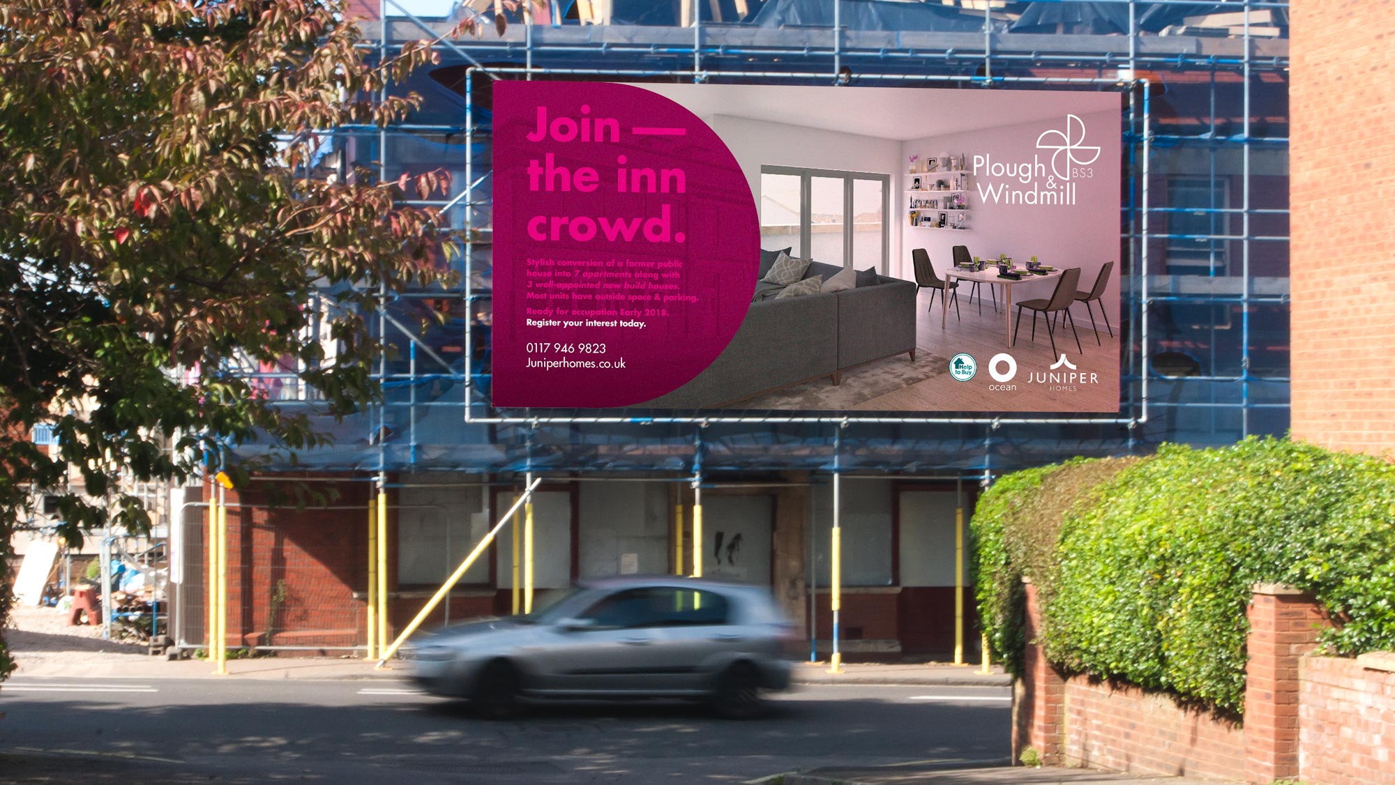 Plough & Windmill window posters