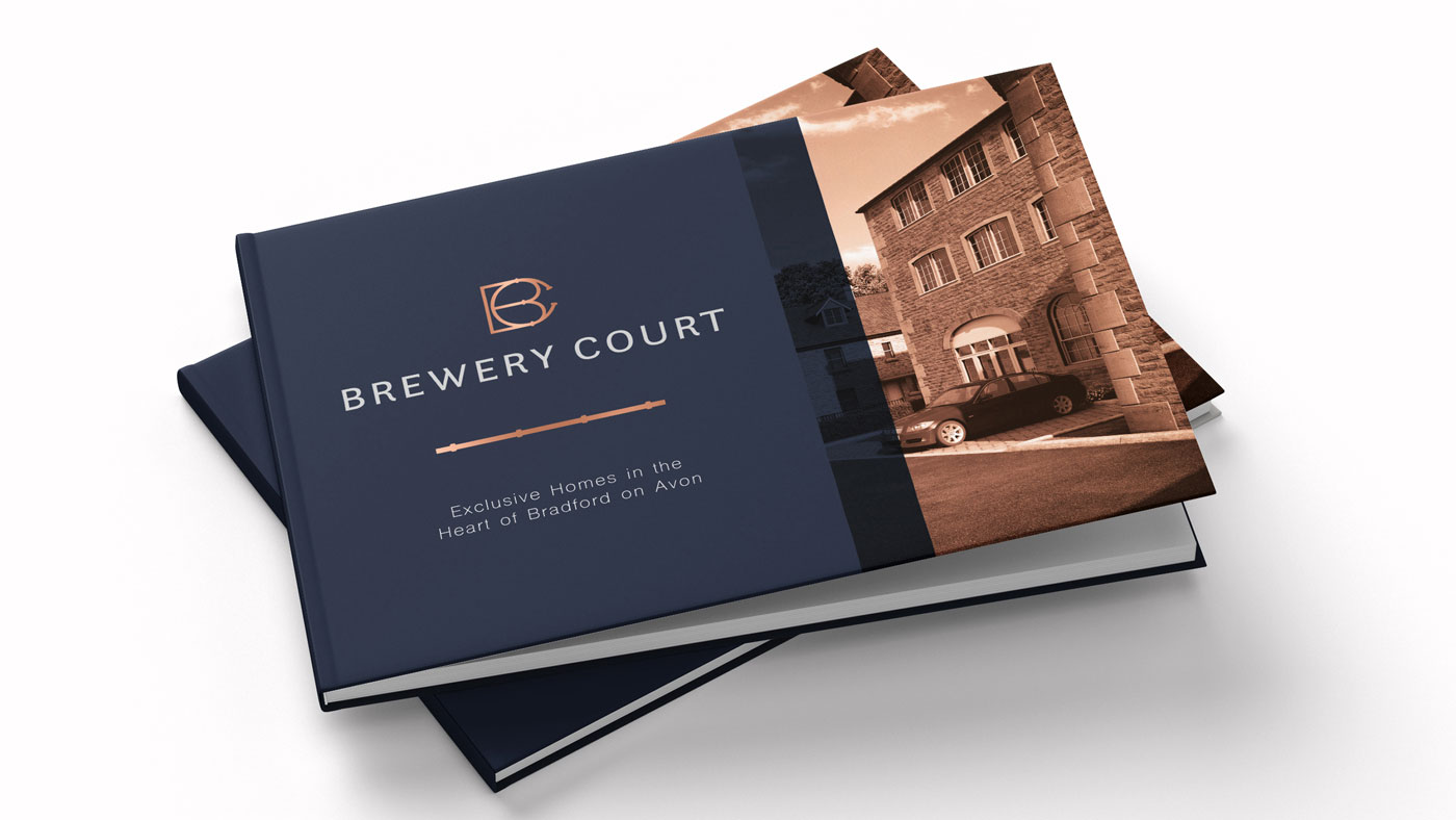 Brochure and logo design for Brewery Court property development.