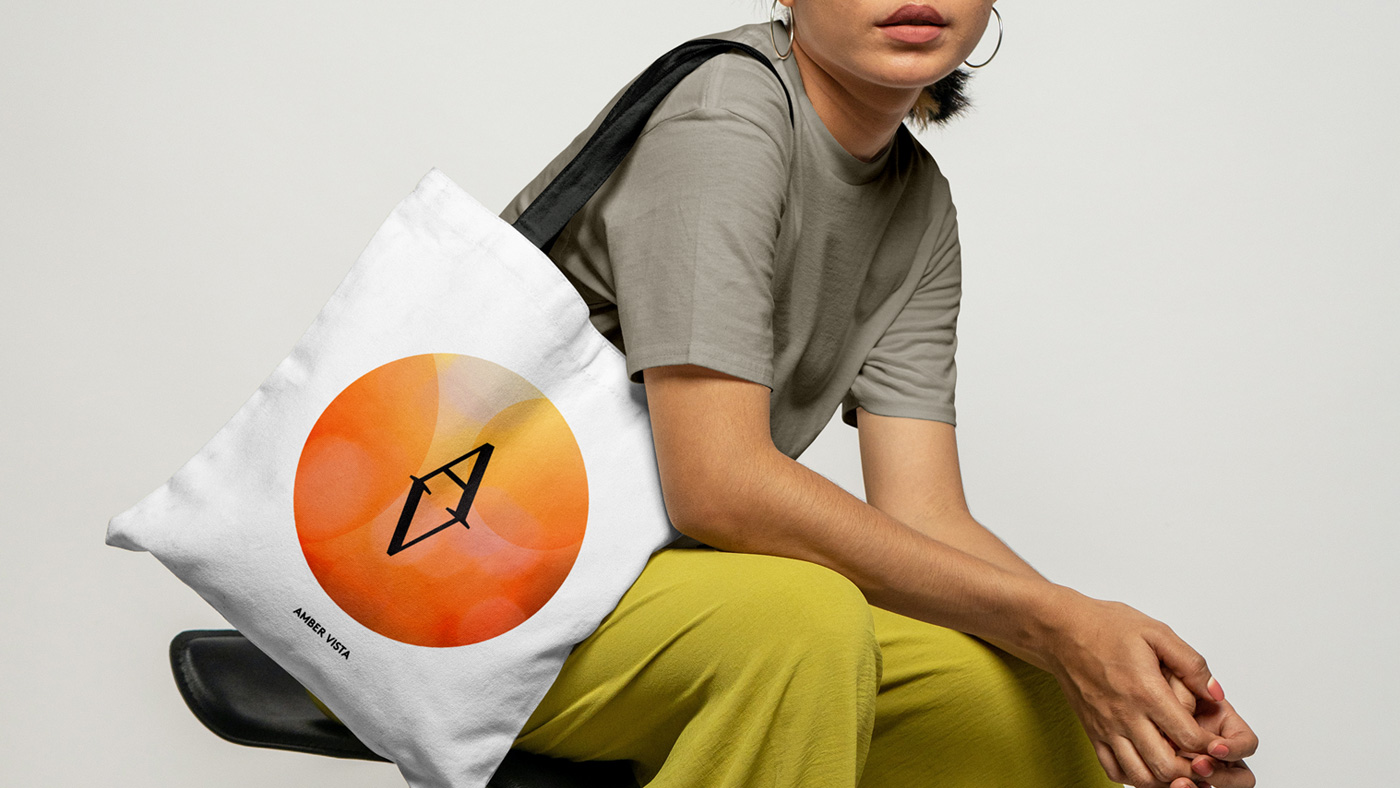 Amber Vista Branding applied to bag