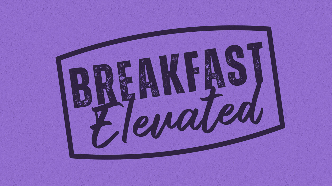 Breakfast Elevated brtanded stamp graphic